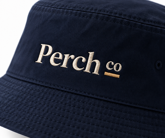 Branded navy bucket hat, alternative view