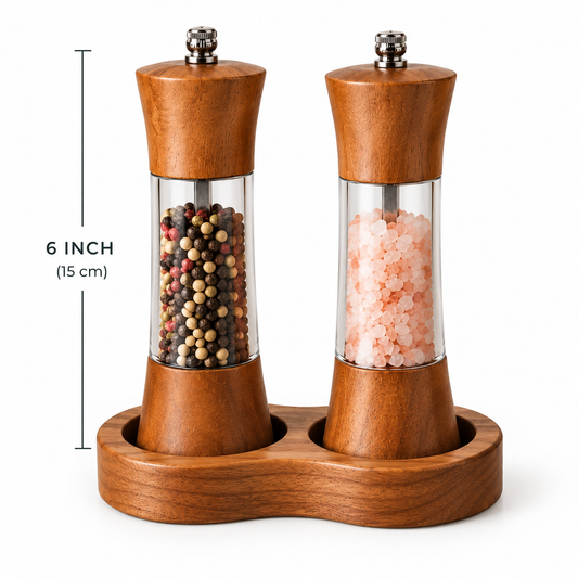 Salt & Pepper Grinder Set with Stand