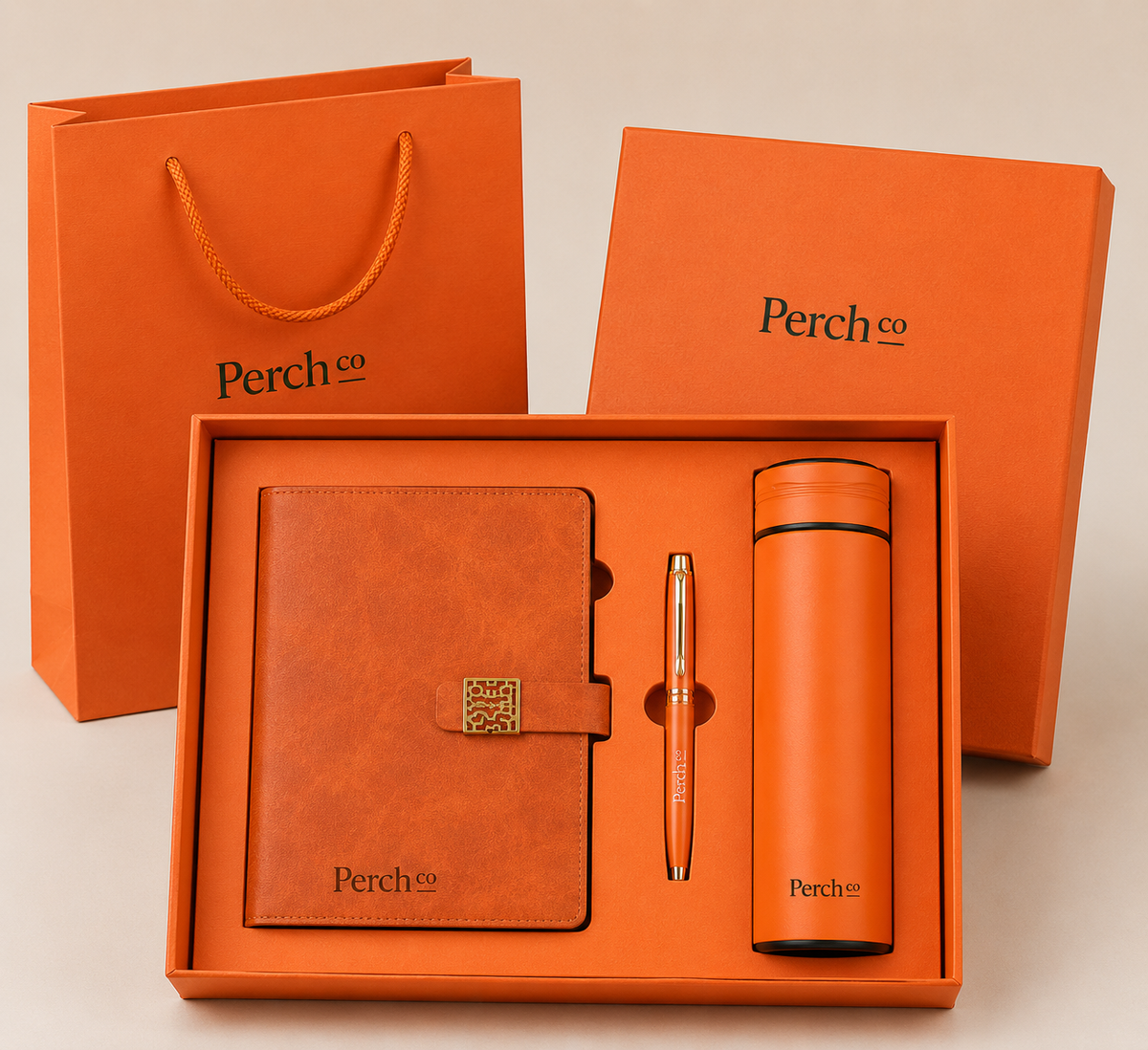 Three-Piece Notebook, Pen & Bottle Set