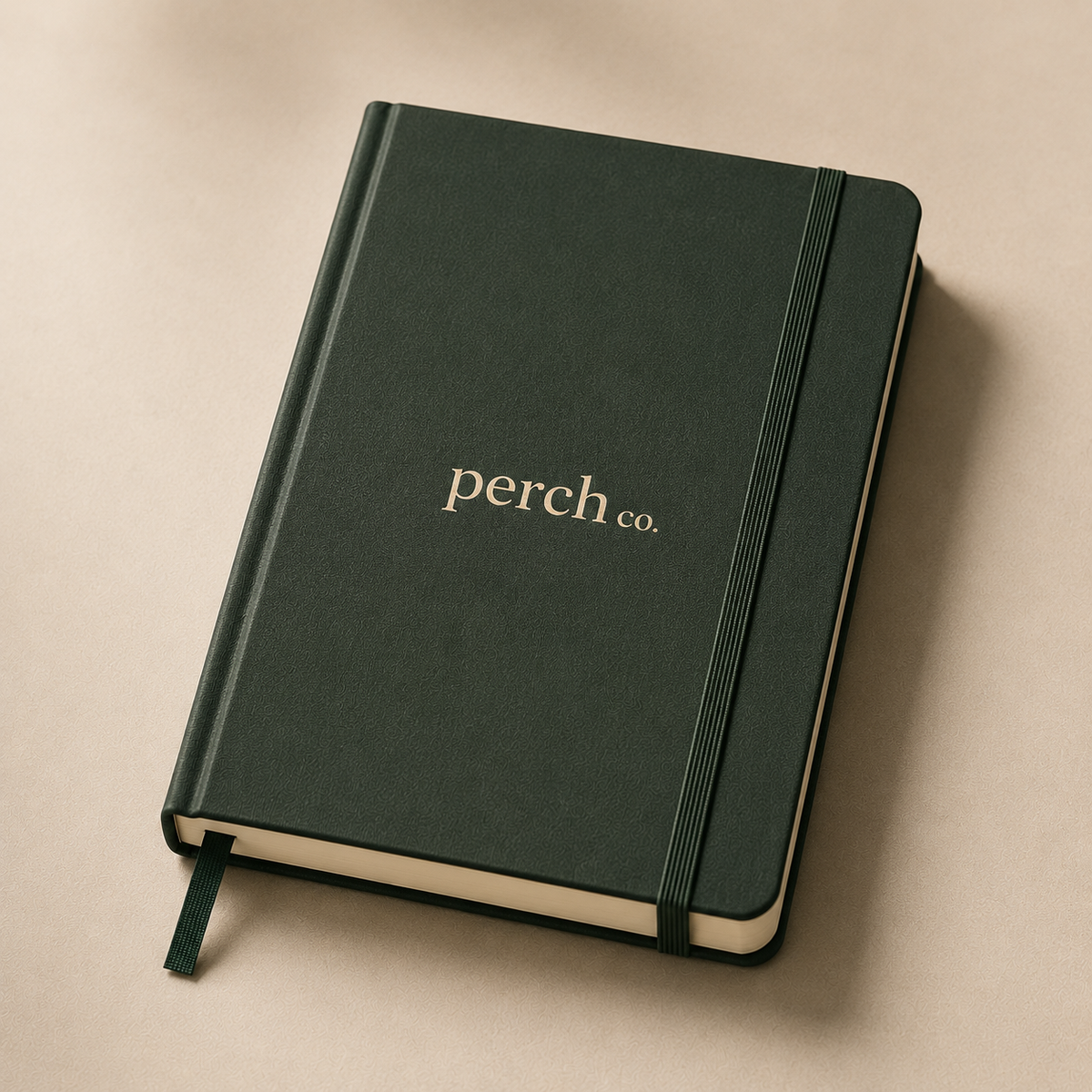 Branded hardcover notebook by Perch Co