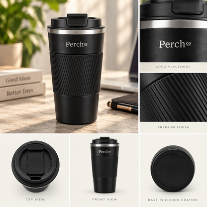 Ribbed Grip Reusable Coffee Cup