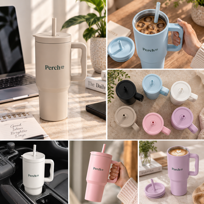 1.2L Straw Tumbler with Handle