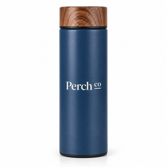 Wood-Grain Lid Vacuum Flask