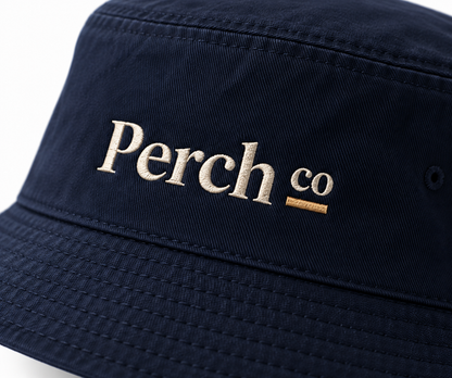Branded navy bucket hat, alternative view