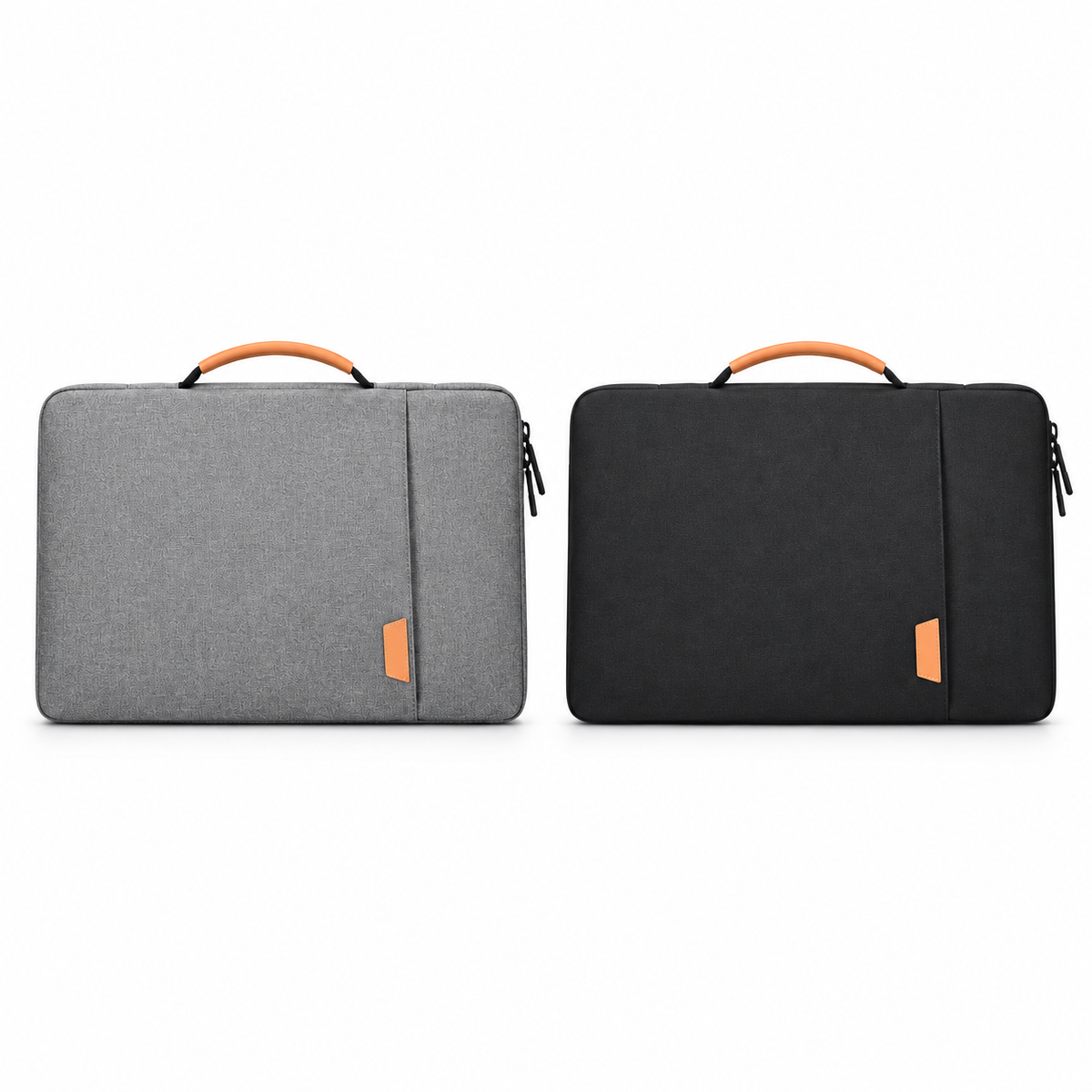 Padded laptop sleeve in grey and black