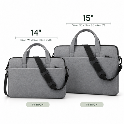 Slim laptop bag in 14 inch and 15 inch sizes